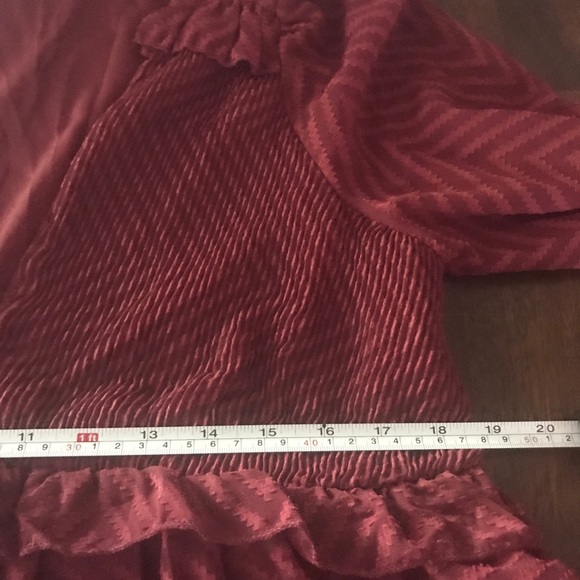 NWOT-ASOS mini babydoll smock dress in chevron - Picture 7 of 8